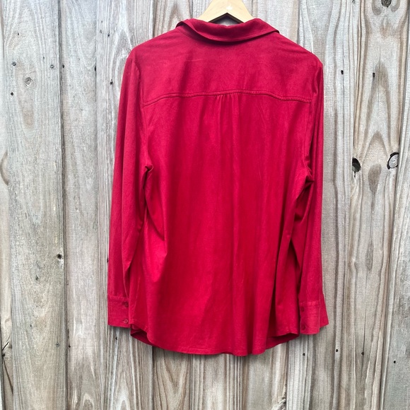 Ruby Red - CHICOS button down blouse - Picture 5 of 5